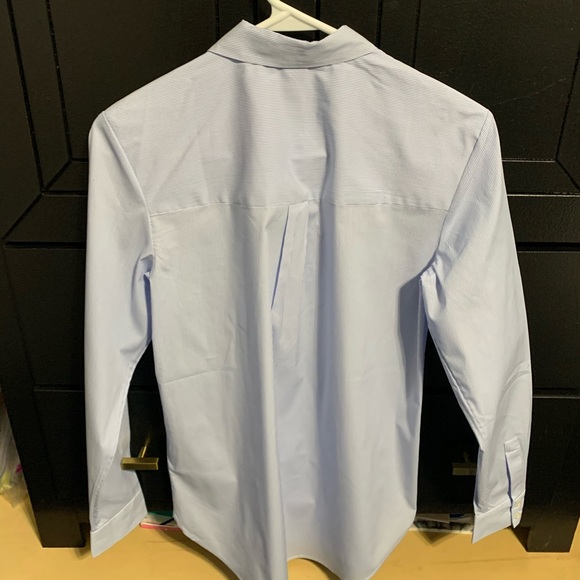 NWT! H&M Blue & White Striped Button Down Shirt - Picture 5 of 11